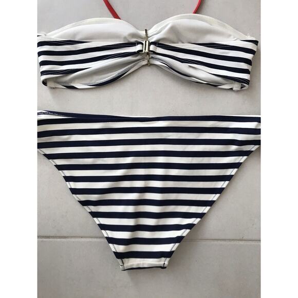 H&M Bikini Set Multicolor Striped Padded Swimsuit 10/12 - Picture 8 of 8